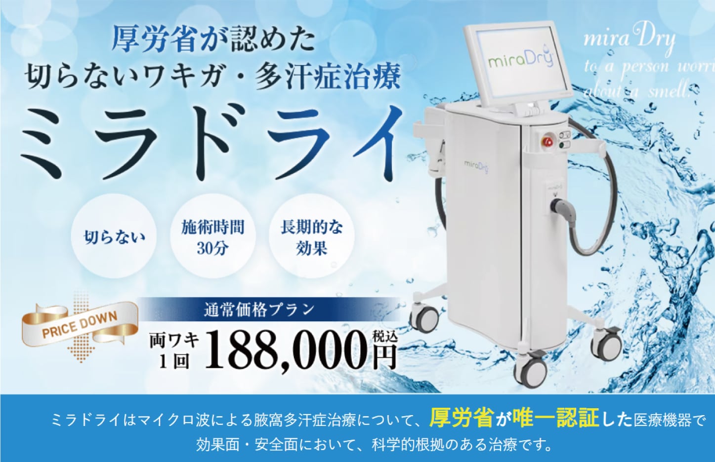 【ミラドライ】わき汗治療