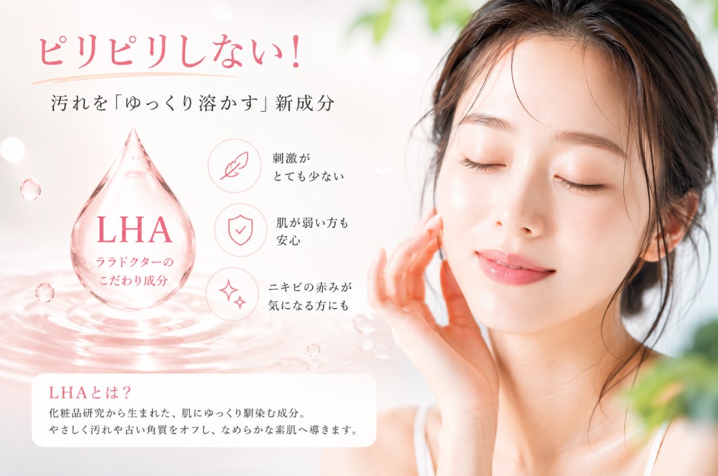 ピリピリしない！汚れを「ゆっくり溶かす」新成分