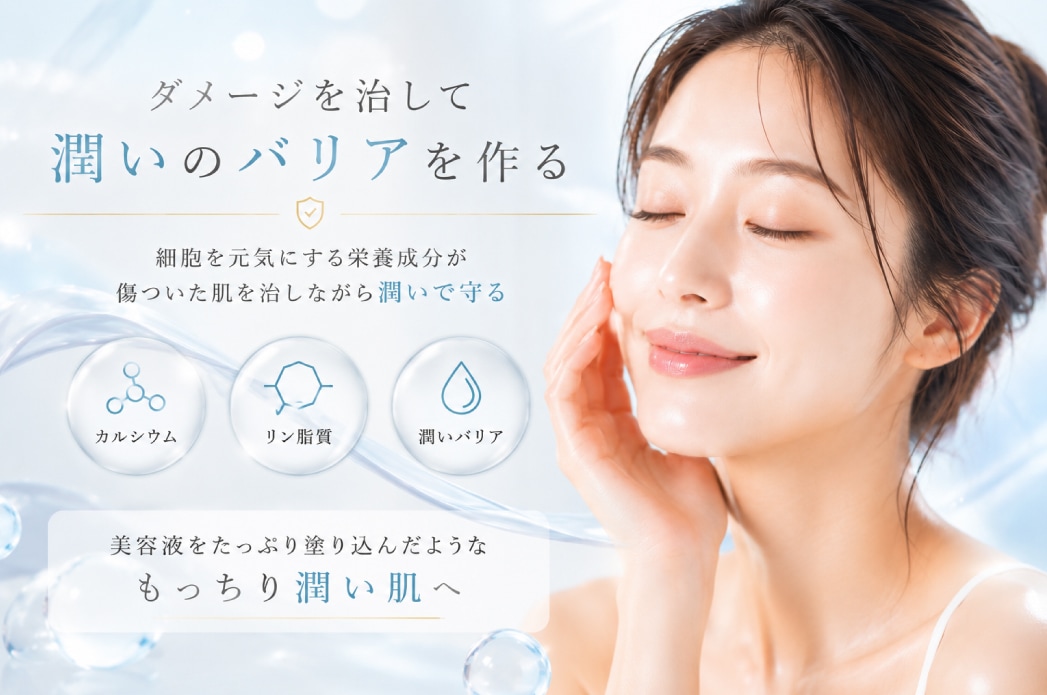 ダメージを治して潤いのバリアを作る