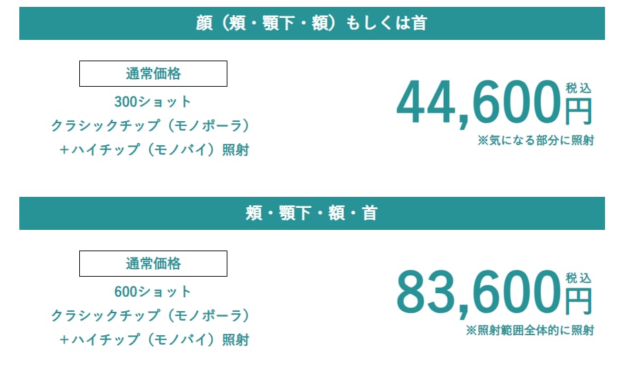 デンシティの価格案内｜クラシックチップ・ハイチップ
