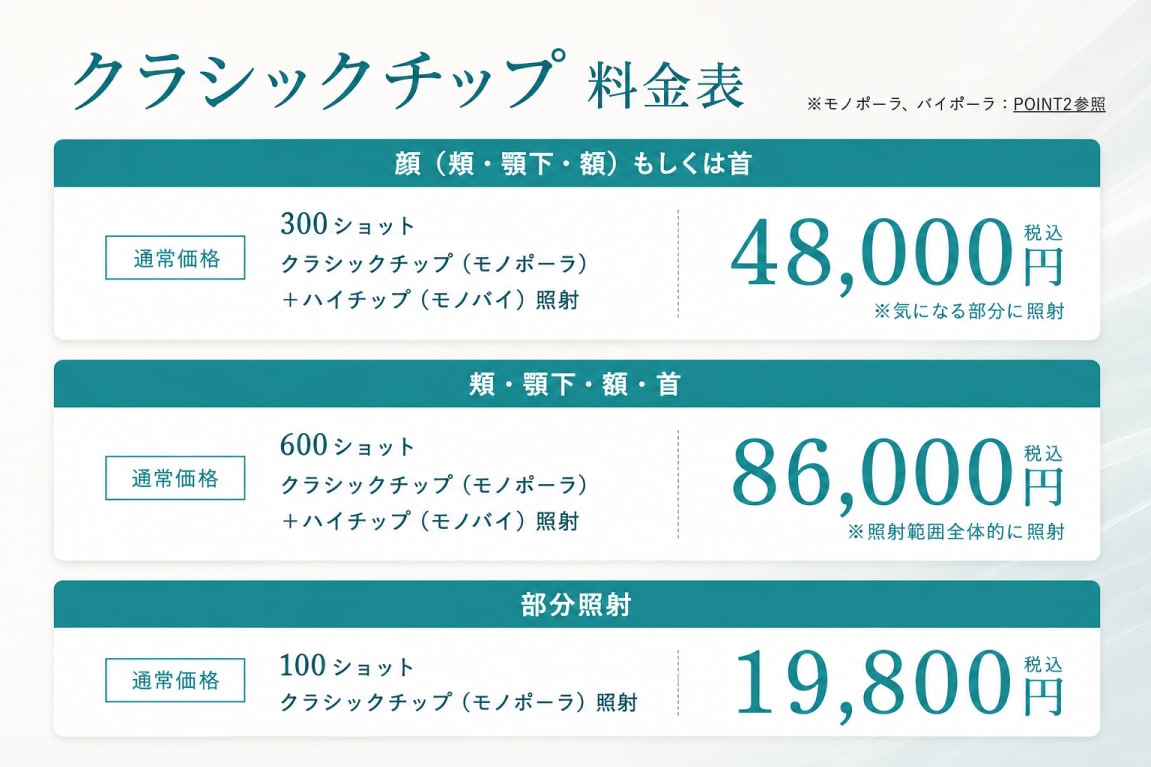 デンシティの価格案内｜クラシックチップ