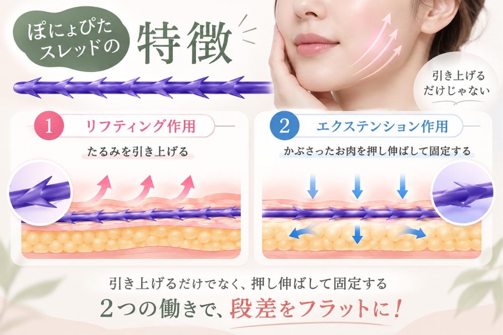 引き上げる＆伸ばすのWパワーで段差をフラットに！