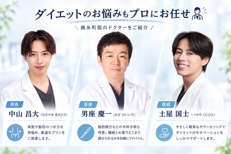ダイエットのお悩みもプロにお任せ👨‍⚕️
