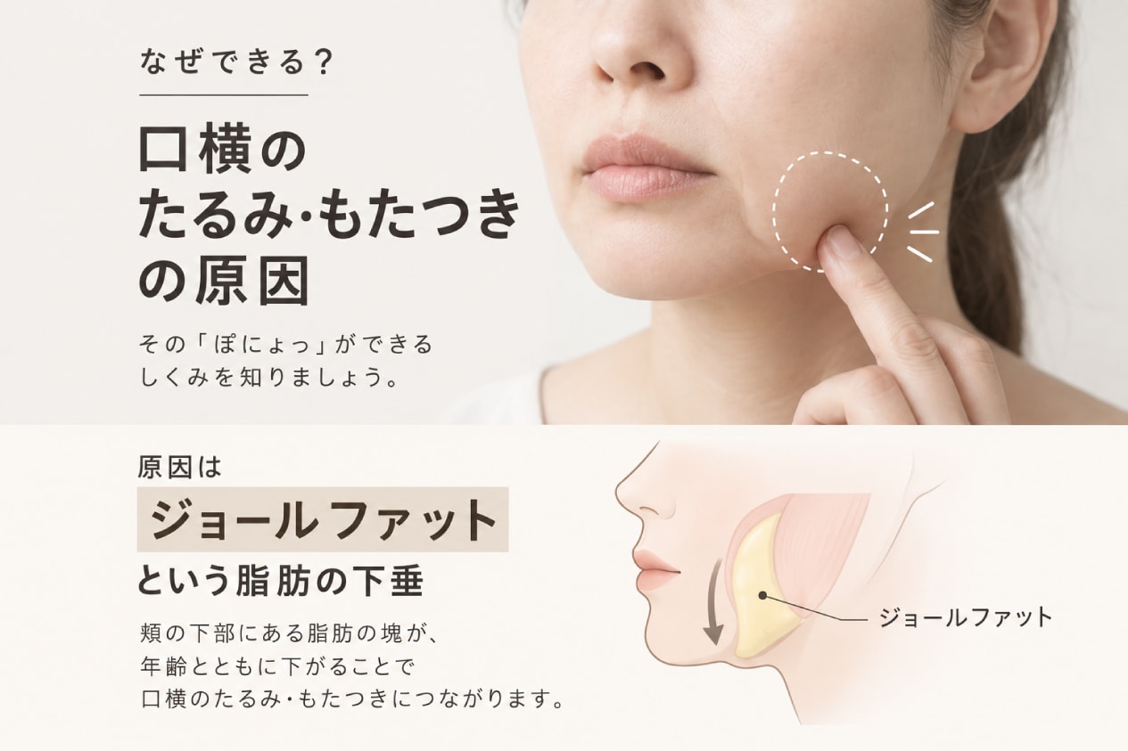 原因は「ジョールファット」という脂肪の下垂