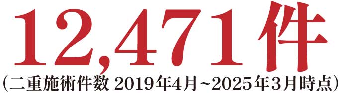 全国No.1の実力！１万件以上の施術件数