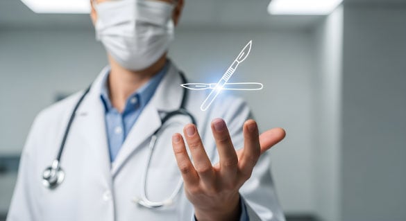 電気メス「MD式」を使用し腫れを最小限に