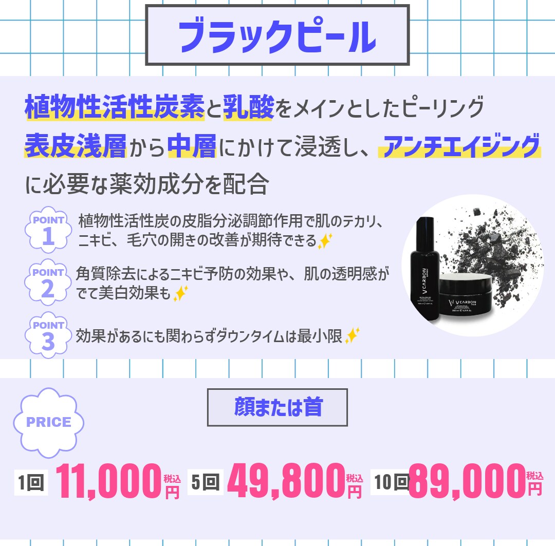 ブラックピール（カーボン・ケミカルピーリング）