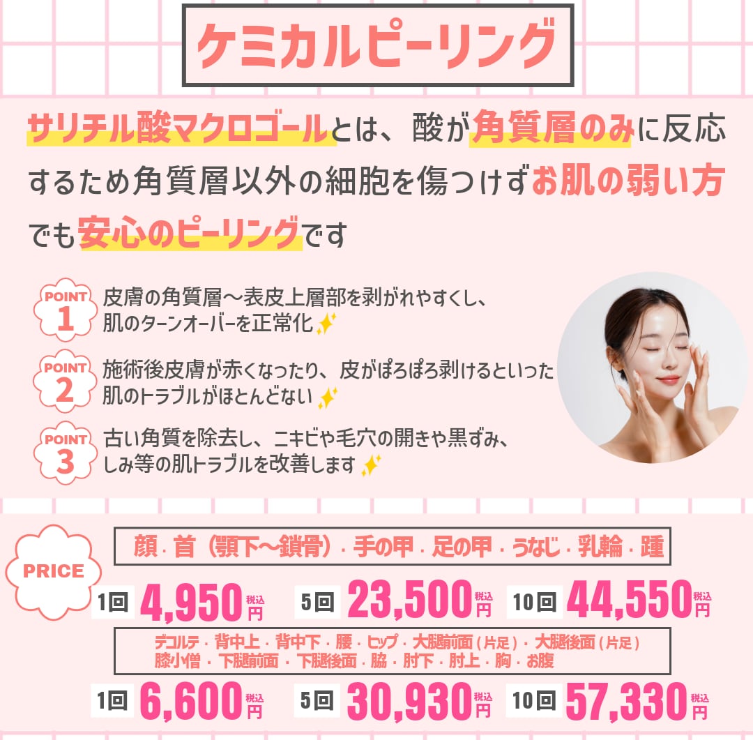 ケミカルピーリング(サリチル酸マクロゴール)