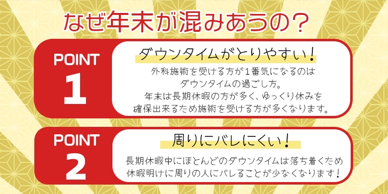 なぜ年末が人気なの？