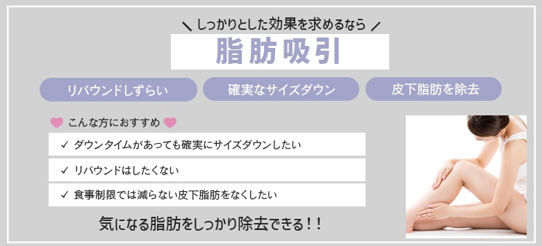 気になる脂肪を直接除去！