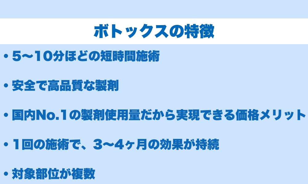 ボトックスの特徴