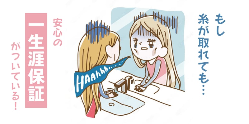 ⑥安心の永年保証付き