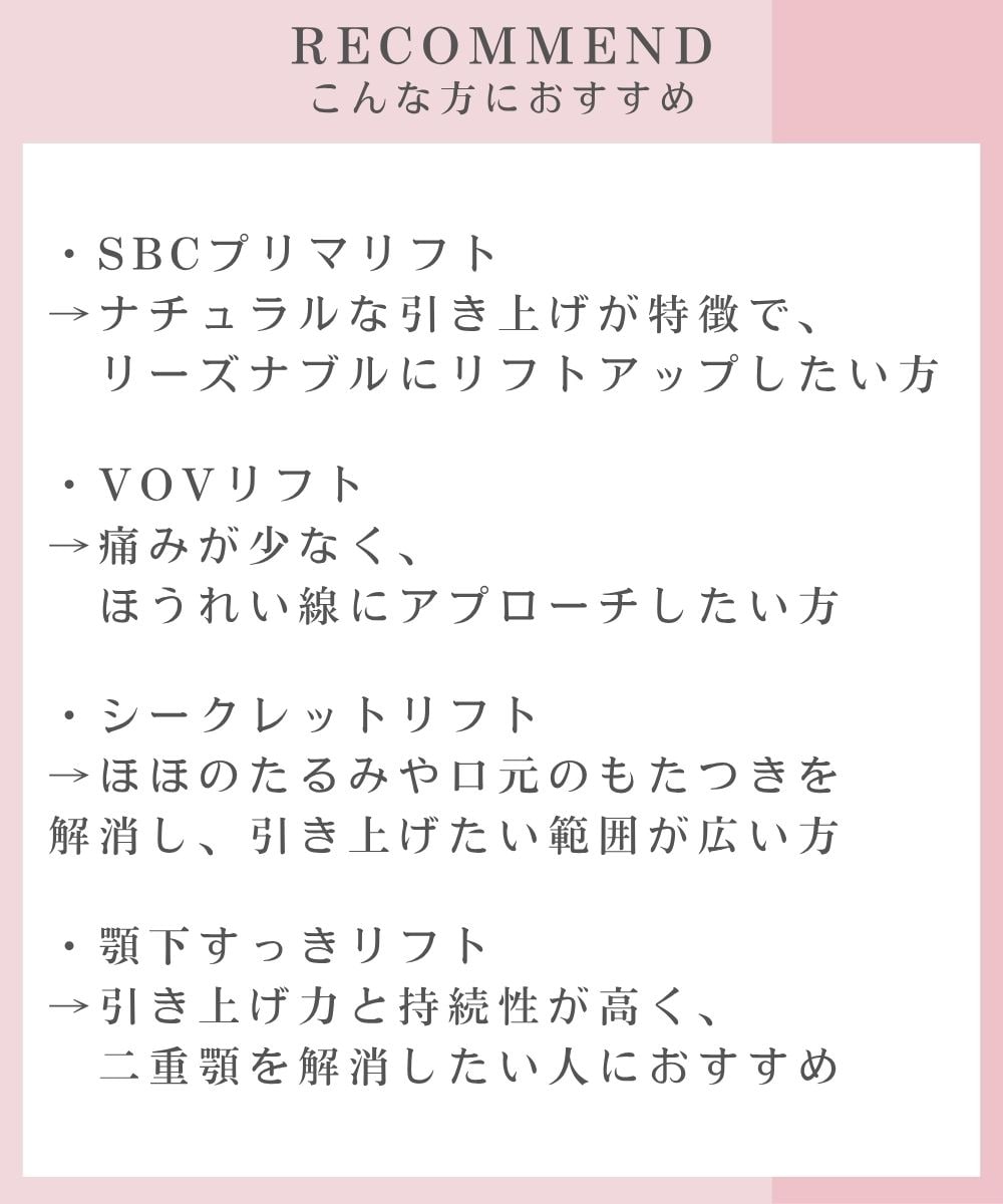 糸リフトはこんな方におすすめ