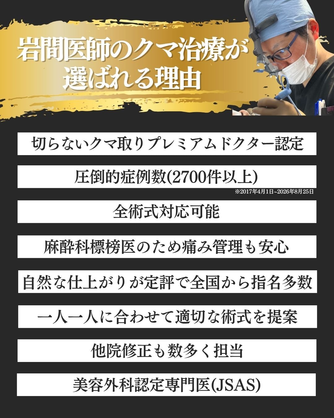 クマ取り執刀件数2700件以上