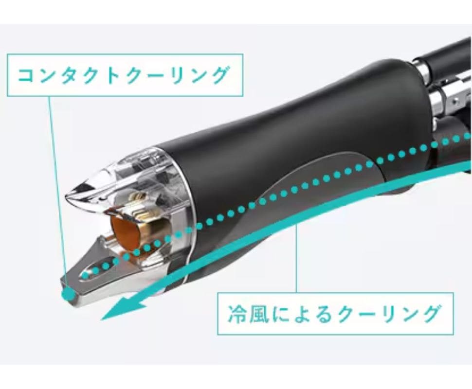 ２種類のクーリング機能で痛みを軽減