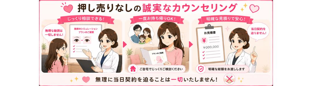 Q. カウンセリングを受けたら、その日に必ず施術や契約をしなければいけませんか？