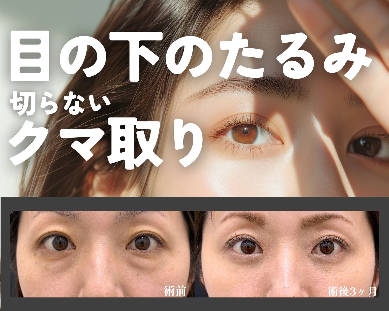 郡山|【目の下のたるみ・クマ取り】切らずに改善するなら湘南美容クリニック郡山院へ!