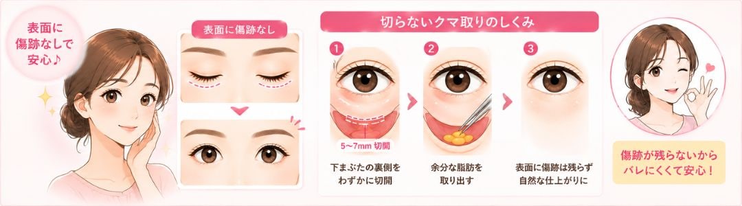 Q. 「クマ取り」で傷跡が残るか不安です<br />

