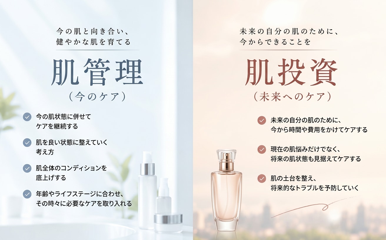 肌投資と肌管理の違い