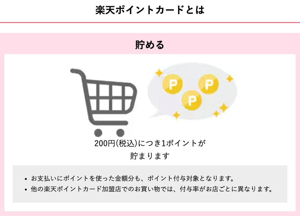 ダブルで楽天ポイントも貯まる使える！