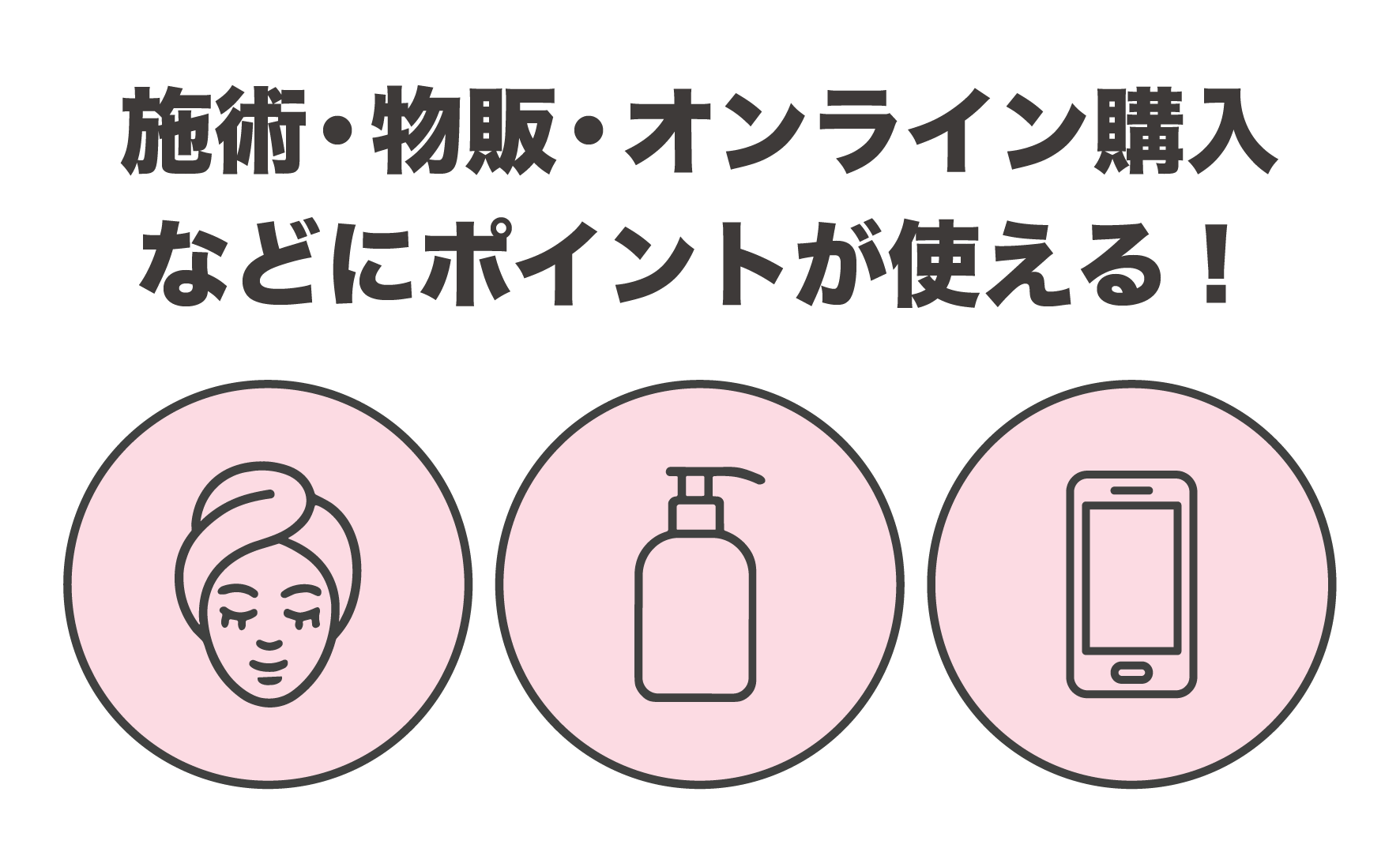 施術・化粧品・オンライン購入などで使えます！