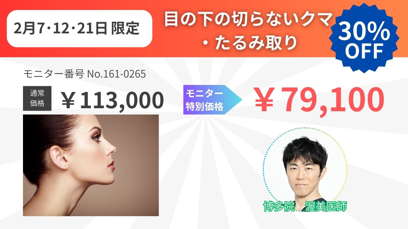 目の下切らないクマ・たるみ取り