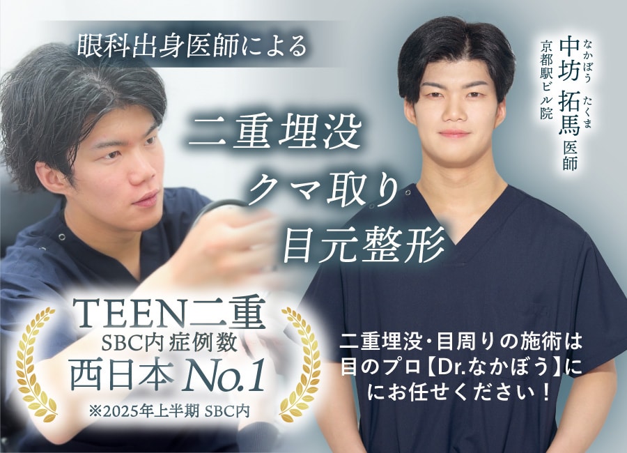 TEEN二重術 症例数 西日本No.1の実績*