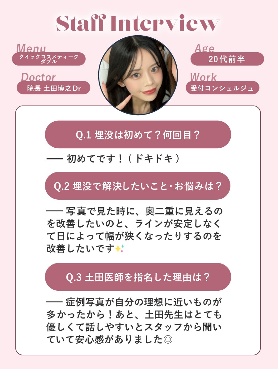 スタッフの埋没レポート