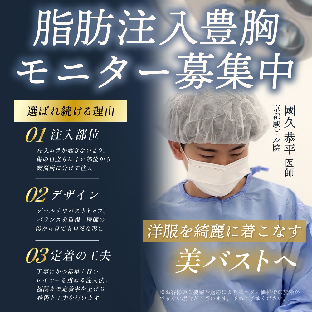 國久医師によるお得な豊胸モニター