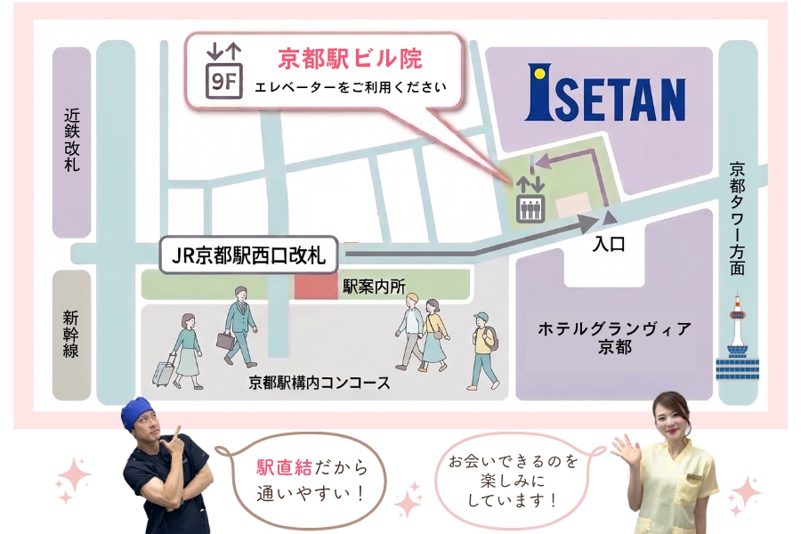 【京都駅直結】抜群の通いやすさで続けられる環境。