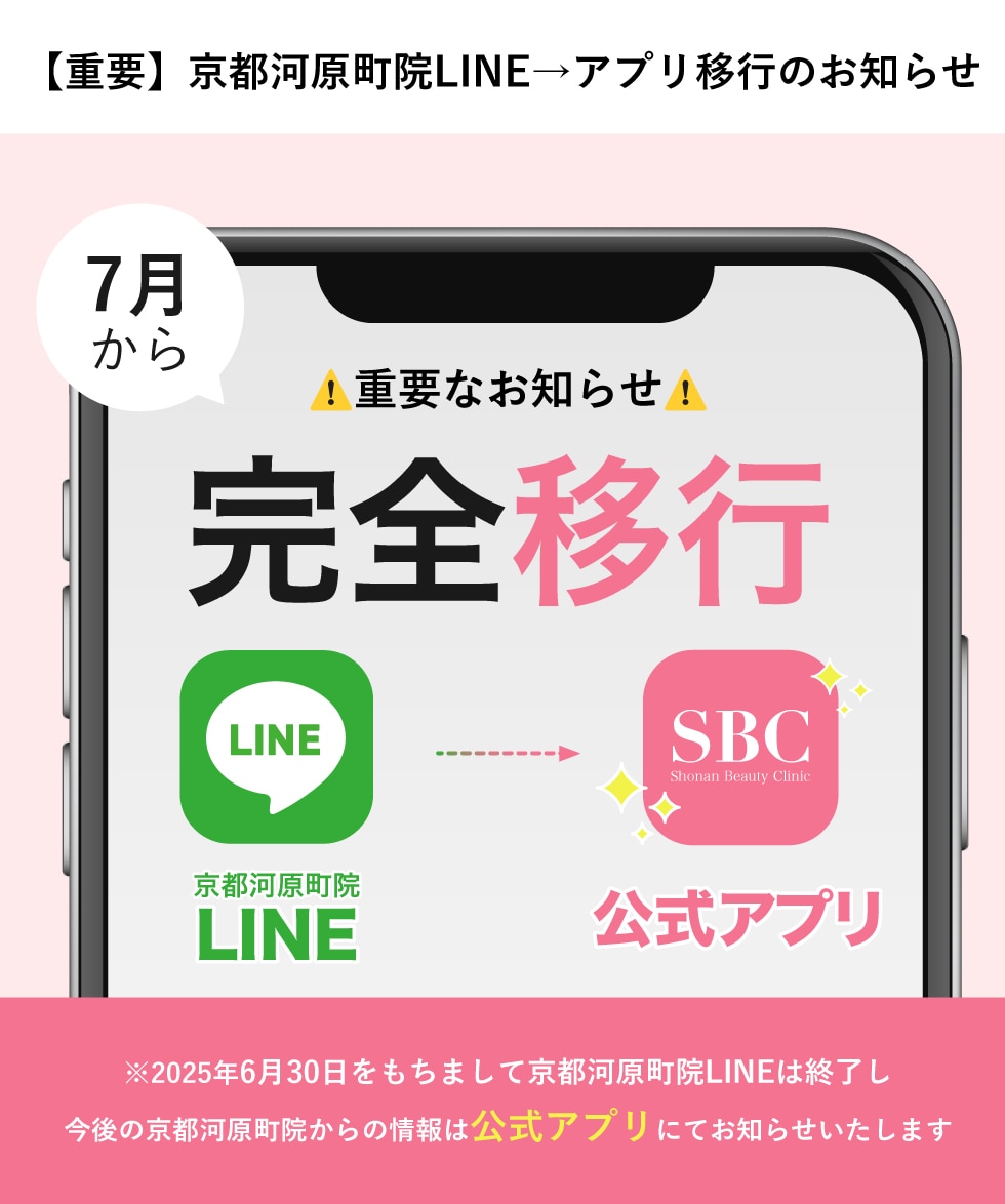 河原町院LINEからアプリへ移行