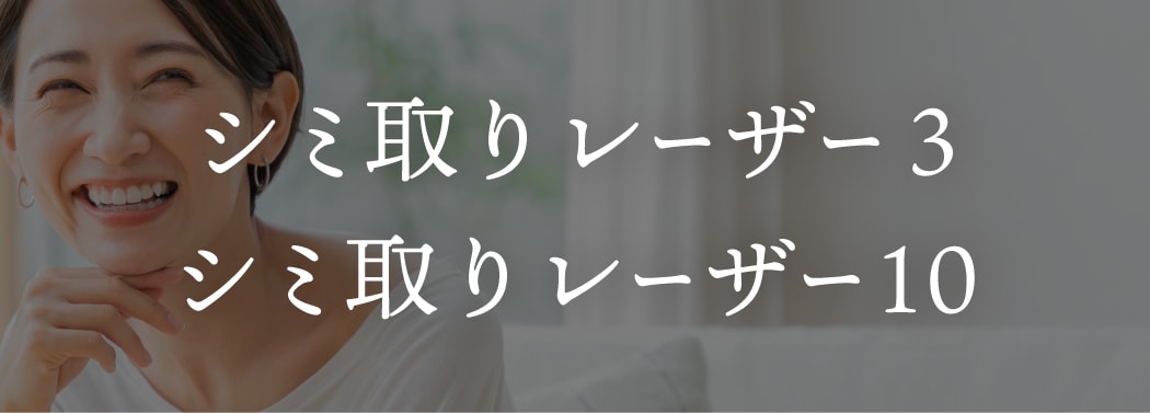 シミ取りレーザー3 /<br />
シミ取りレーザー10