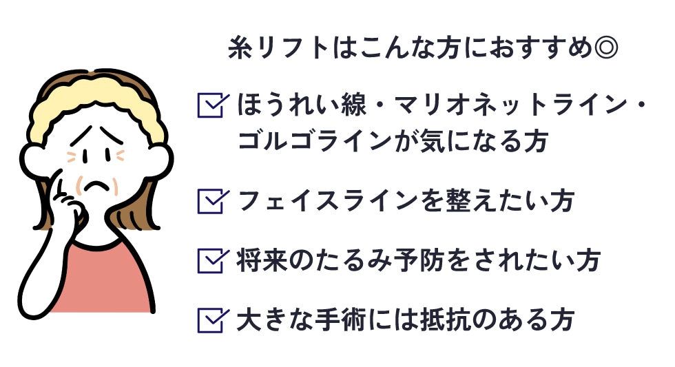 糸リフトはどんな人に向いている？