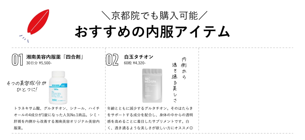抗酸化・美白成分(ビタミンC・トラネキサム酸)の導入