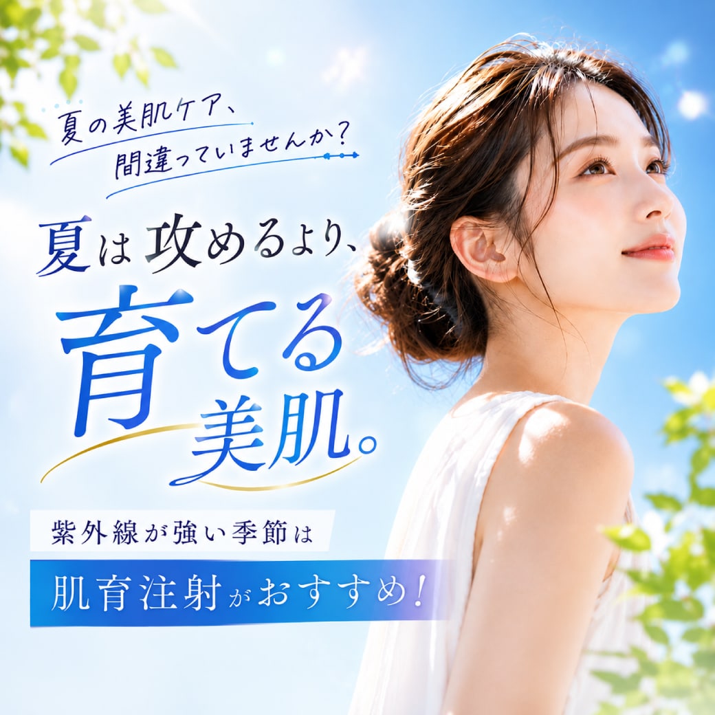 京都の美肌治療！「肌育注射」で紫外線リスクを避けて賢く美肌を育てる