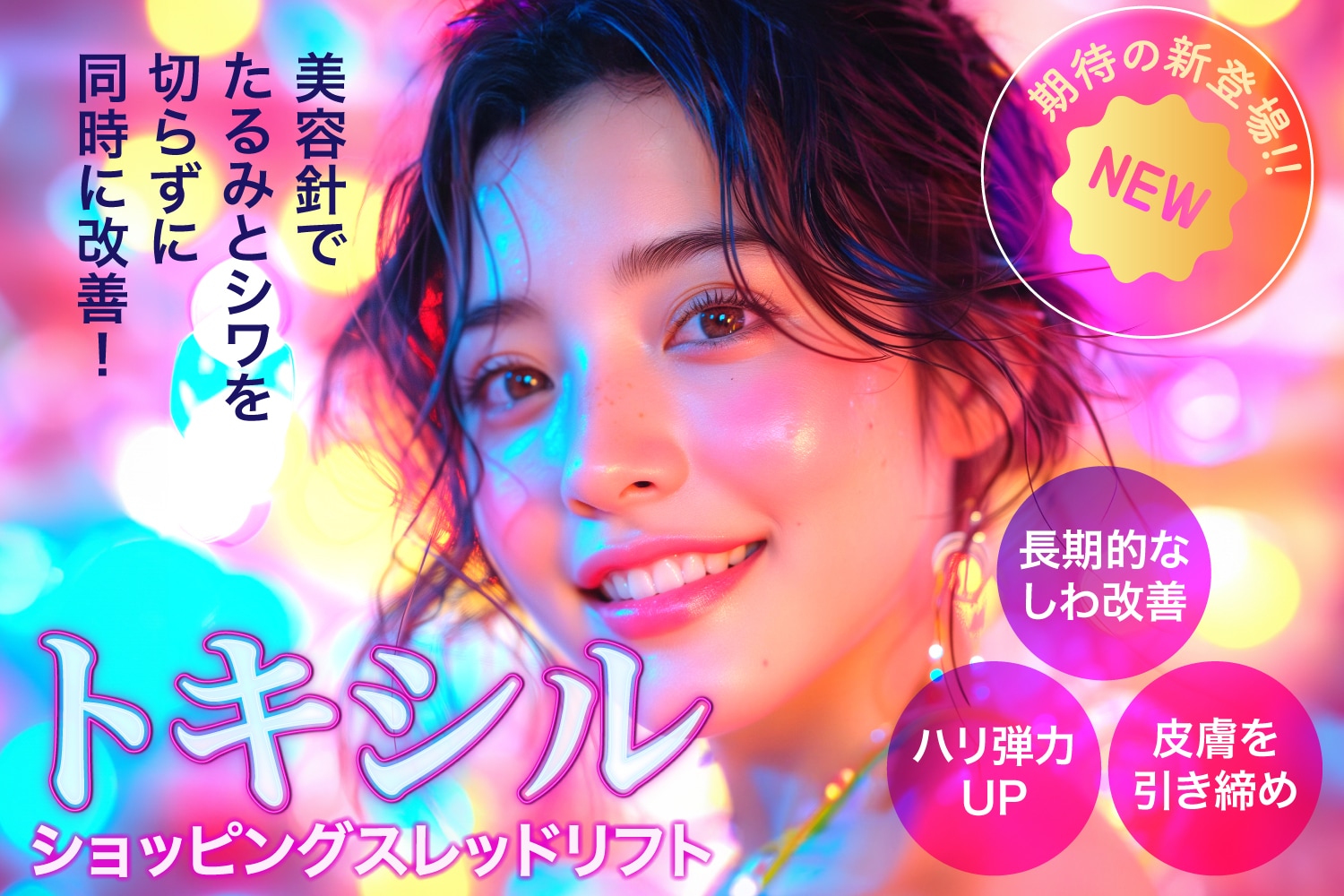 【たるみ改善】表情ジワにも効く!美容針「トキシル」ダウンタイムほぼ0でたるみ・シワ改善!