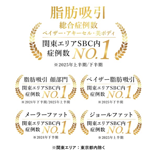 湘南美容クリニック内の症例数ランキング