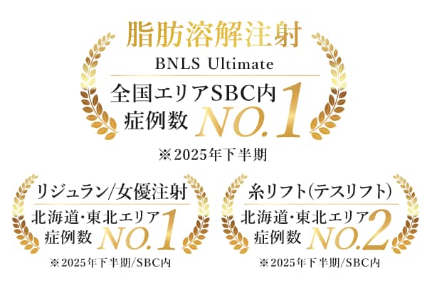 SBC内の症例数実績多数