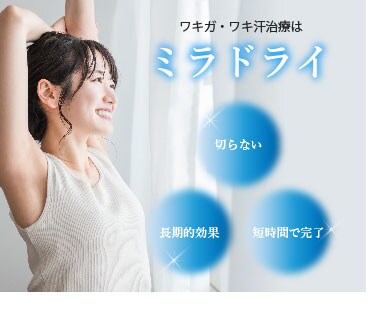 愛媛でワキ汗・ニオイにお悩みの方必見！『ミラドライ』で解消！