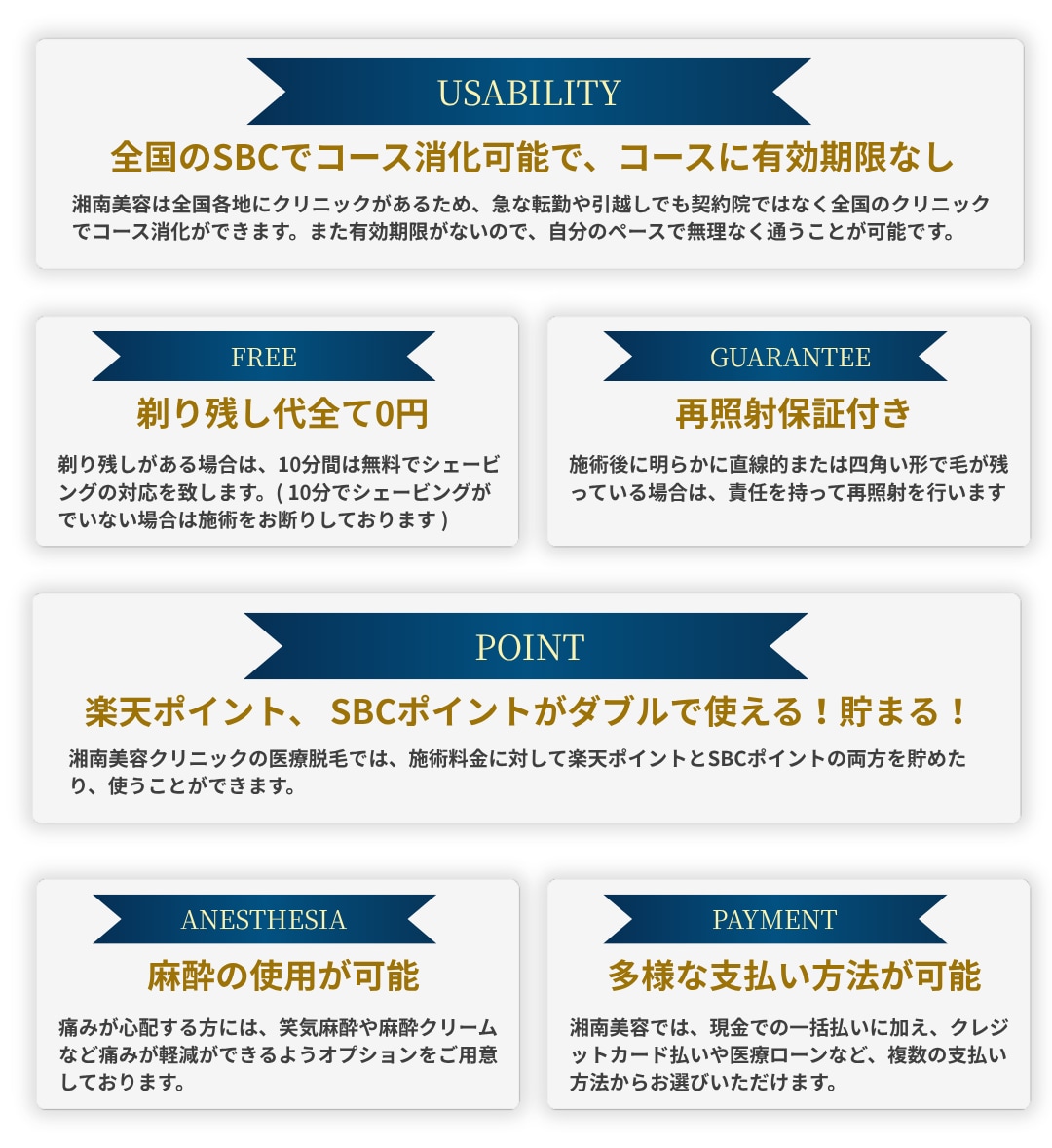 その他にも湘南美容が選ばれる理由がたくさん！