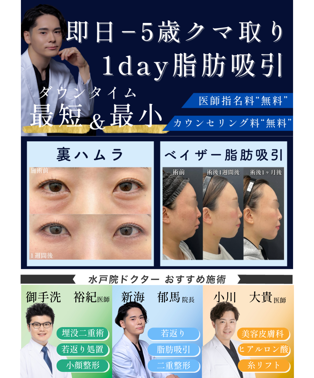 美容医療をもっと身近にするために、私たちの価格は明快です