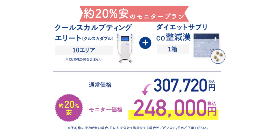 『２０％』も安くなるモニタープラン