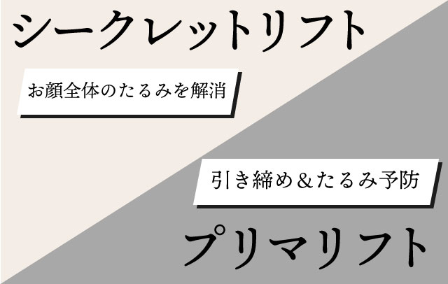 お値段を抑えつつしっかり引き上げ！<br />
【シークレットリフト×プリマリフト】