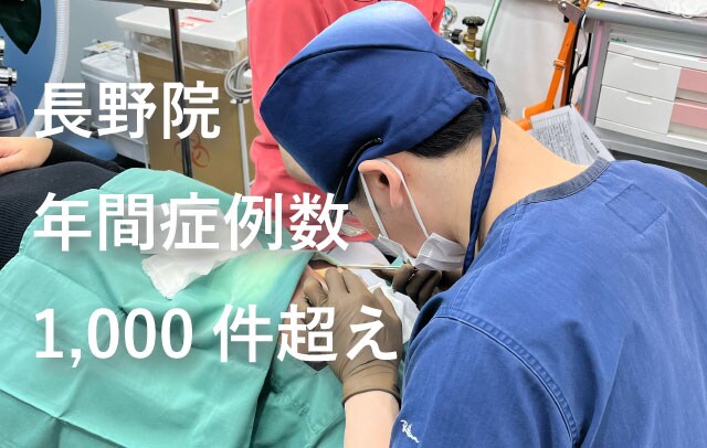 年間1,100件を超える症例実績