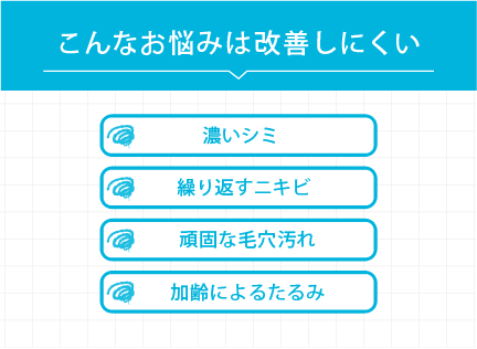 こんなお悩みは改善しにくい