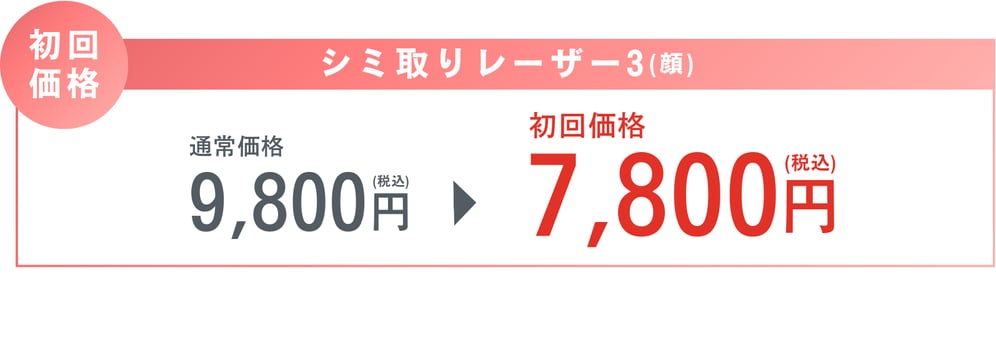 湘南で初めてシミ取りを受ける方が対象!