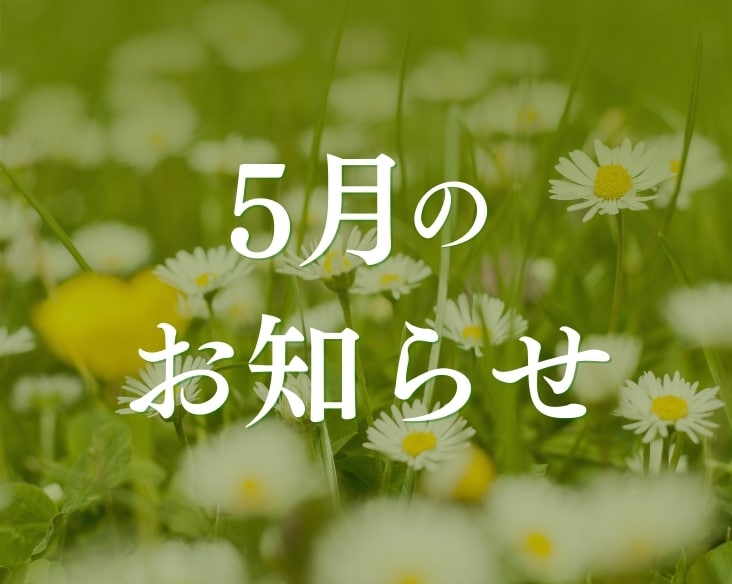 5月のお知らせ/美容整形・美容皮膚科なら湘南美容クリニック長岡院