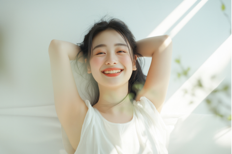 暑くてもワキはサラサラに!