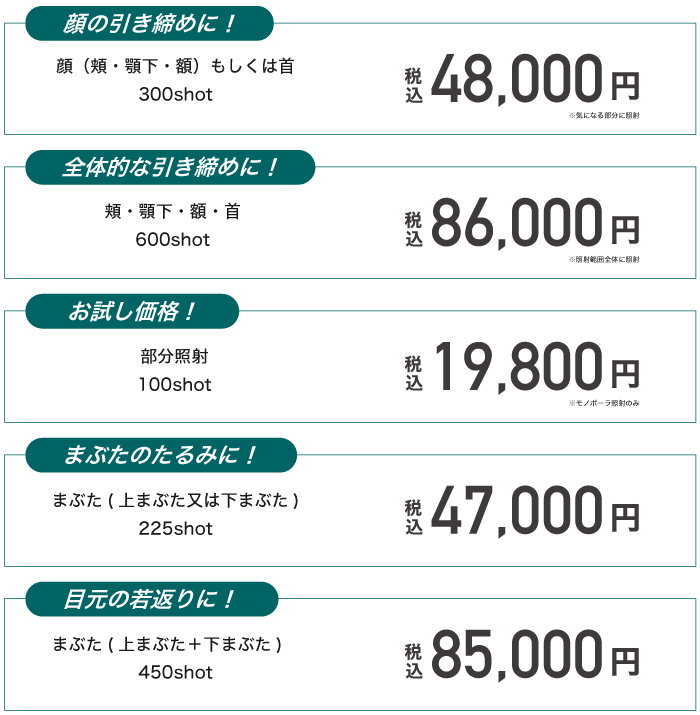 お試しなら100shot！おすすめは300~600shot！