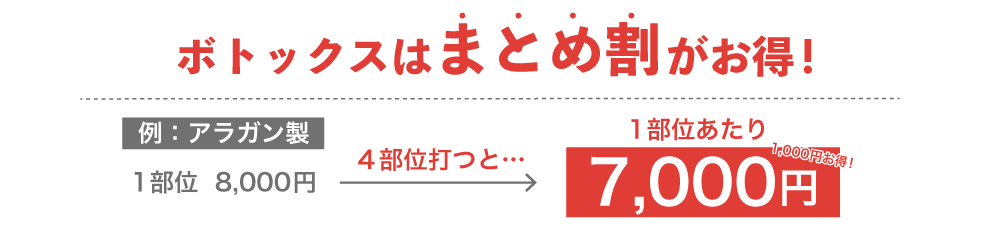 まとめて打つとお得に！